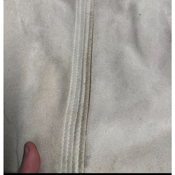 Vintage Jordache Suede Leather Jacket Beige Tan Women Casual Outerwear - Picture 2 of 9